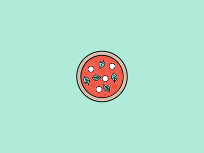 Pizza 100 days design food icon illustration pizza spinach