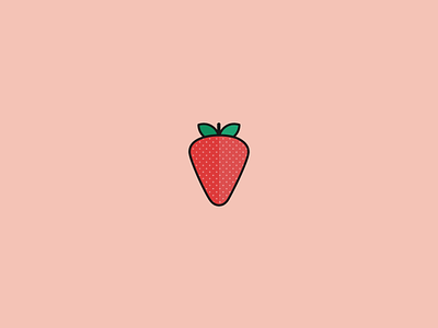 Strawberry 100 days 100 food design dribbble food fruit icon illustration strawberries strawberry