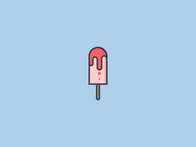 Popsicle 100 days design food icon illustration melting popsicle summer sweet
