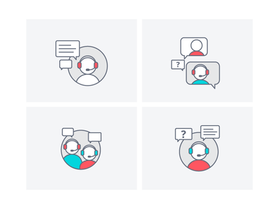 Icons: Customer Support account manager customer customer support help icons illustration service