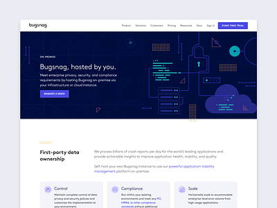 Bugsnag — on-premise page redesign