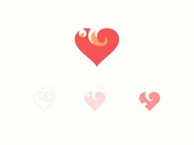 Love fire glass heart logo love symbol vector wine