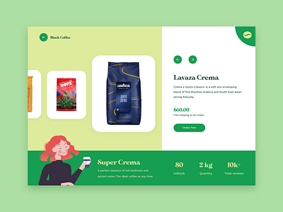 E-commerce Coffee market place concept design illustration typography ui vector web website website design