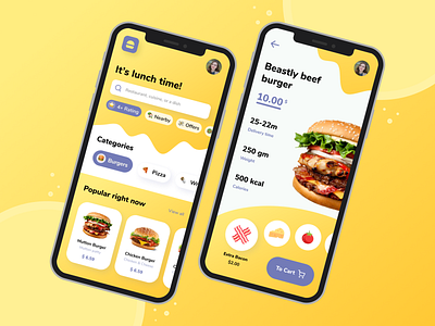 Food ordering app concept app branding burger app design eccomerce food app graphic design illustration logo minimal mobile design typography ui vector