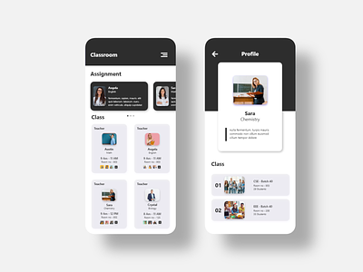Classroom app ui app branding design designs google design learning app learning platform minimal minimalism mobile app mobile ui soft ui ui ux xd design