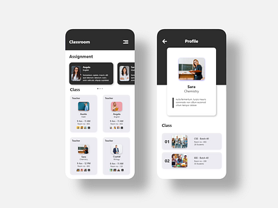 Classroom app ui