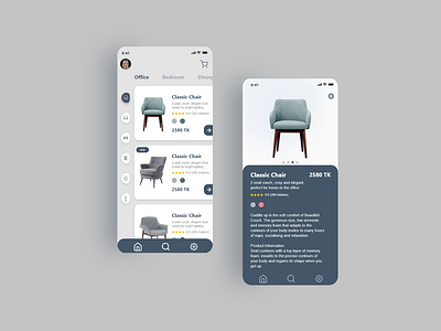 Furniture app UI