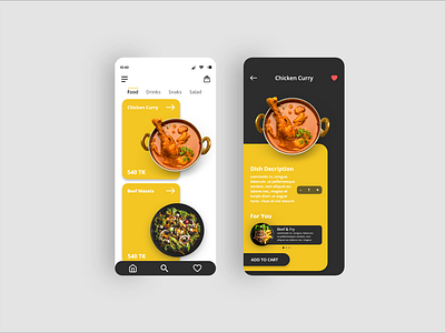 Restaurant app UI