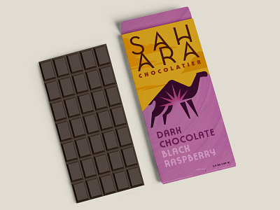 Sahara Chocolates for @coywolfdesign branding design graphic design illustration logo packaging typography vector