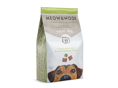 Meow&Woof concept dog packaging branding design graphic design illustration logo packaging typography vector