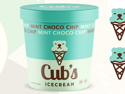Cub's Ice-Cream packaging for @coywolfdesn, Gregory Grigoriou