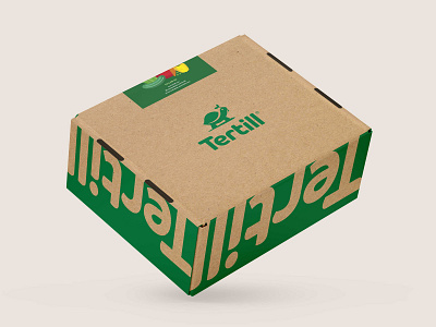 Tertill Kraft Subscription Shipping Box (bottom) branding design graphic design illustration logo packaging typography vector