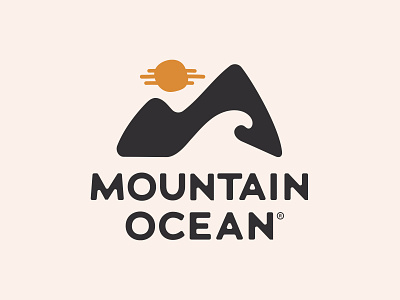 Mountain Ocean Skin Trip logo proposal bottle branding chapstick crest design eco graphic design logo lotion mountain ocean skin care soap sun sustainable typography vector wave