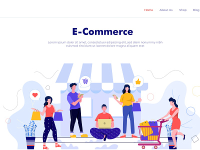 E-commerce hero section