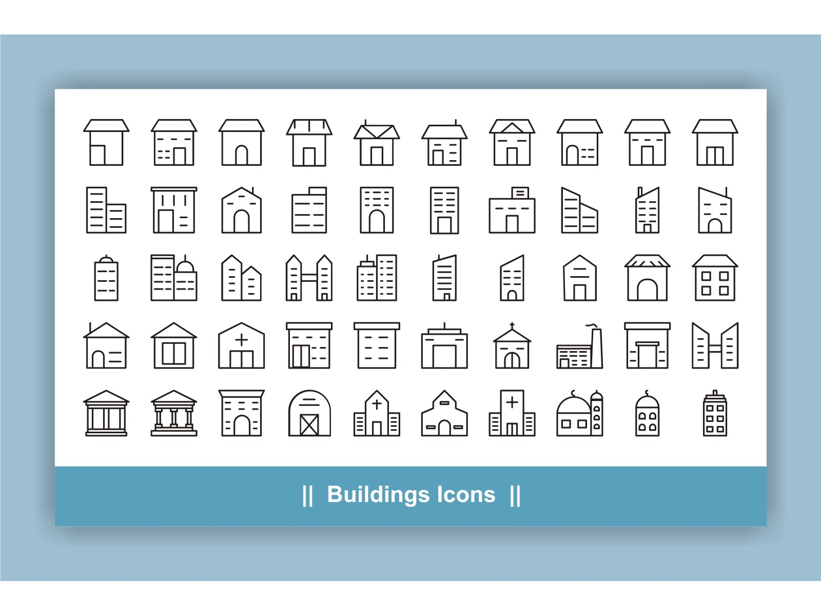 Building Icons Set architecture bank building business city construction estate home house icon office real residential set sign silhouette skyscraper symbol urban vector