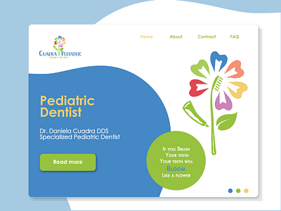 Web page design adobe illustrator branding dental pediatric ui web design website