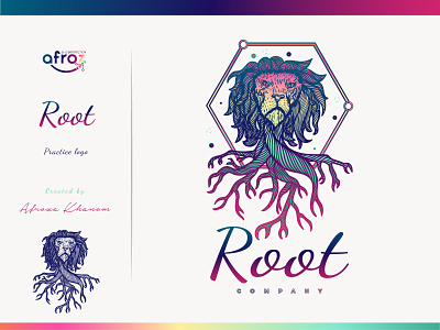 Lion Root adobe illustrator art beautiful beautiful logo branding cre8ive creative design graphic design handdrown illustration lion logo root vector