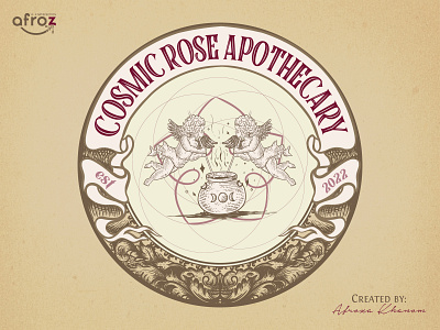 Cosmic rose adobe illustrator beautiful logo branding cosmic cupid design graphic design illustration logo rose vector