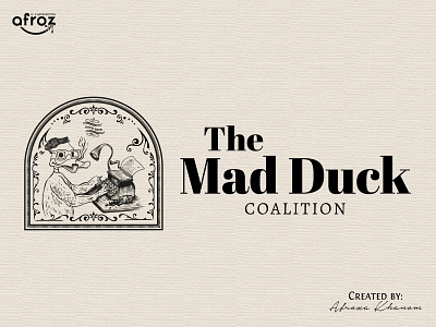 Mad duck Logo adobe illustrator beautiful logo branding design graphic design illustration logo vector