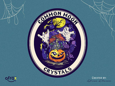 Common moon Halloween adobe illustrator beautiful logo branding design graphic design halloween illustration logo vector watercolor