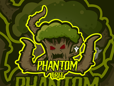 Phantom Tree artwork branding design design art designer digitalart esportlogo esports gaming gaminglogo haunted illustration logo mascot mascotlogo phantom team tree vector