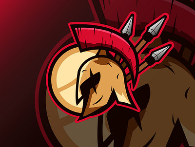 Spartan Mascot Logo branding design digitalart esportlogo esports gaming gaminglogo illustration illustrator logo mascot mascotlogo sparta warrior