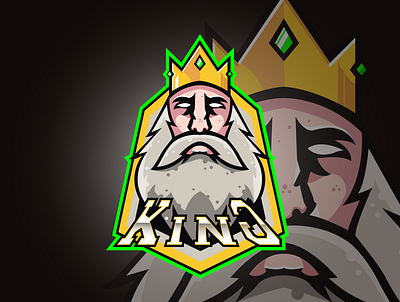 King Mascot Logo branding crown design digital illustration digital painting digitalart esport esportlogo esports gaming gaminglogo illustration king logo mascot mascotlogo