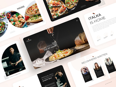 ITALKA chef design italy one page restaurant ui ux web xd