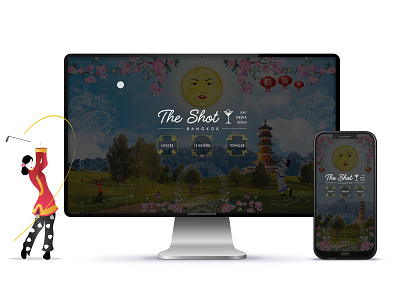The Shot Bangkok branding design flat icon illustration illustrator logo ui web website