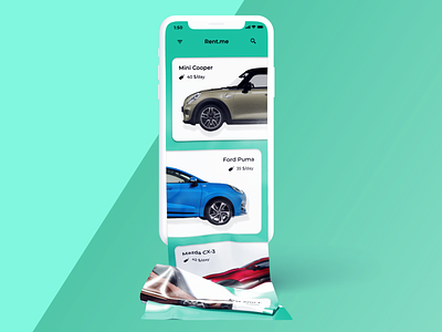 Rent.me - mobile app for rental car cars design green mobile app rental rental app rental car ui uidesign ux ux design ux designer