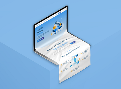 Hostify Home Page blue hostify hosting illustraion landing saas ui design ux design webdesign website