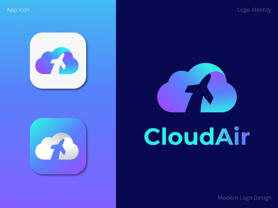 CloudAir Logo Design abstract air app appicon awesome brand brand identity cloud creative flat graphic design inspiration letter logo logodesign minimal modern quarantine store technology