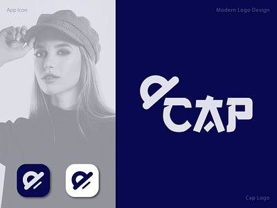 Cap logo design abstract app brand cap colorful creative design digital fashion design flat hand lettering hat icon illustration logo logomark logotype minimalist logo web design