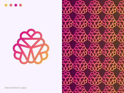 decoration-logo beauty best decoration logo brand identity branding colorful creative decoration decoration logo design flat flower gradient logo logotype mandala modern site