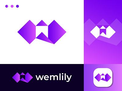 w letter - lily logo