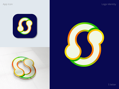 s letter - gradient style app logo icon brand identity c f h i j k m p q r s u v w y z design flat gradient logo modern ready made logo s s letter style tech type valentine