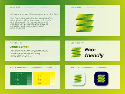 e letter logo - eco friendly