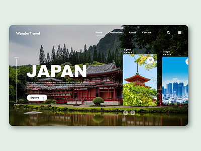 travel landing page