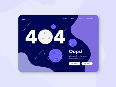 daily UI // 008 404 page 404 404page daily ui dailyui008 design error page space ui uidaily uidailychallenge uidesign uiux undraw ux webdesign