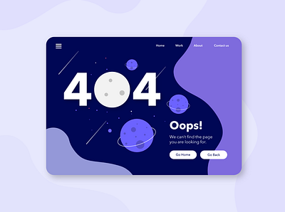 daily UI // 008 404 page 404 404page daily ui dailyui008 design error page space ui uidaily uidailychallenge uidesign uiux undraw ux webdesign