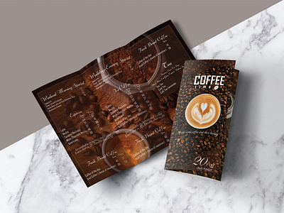 Manual dummy of Coffee Brochure Trifold.