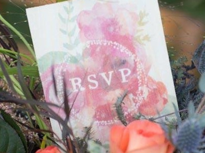Belle Victorian Invitation Suite watercolor wedding invitation