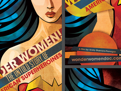 Wonder Women - Documentary Poster for SPIFF illustration movie movie poster superhero superheroine wonder woman wonder women