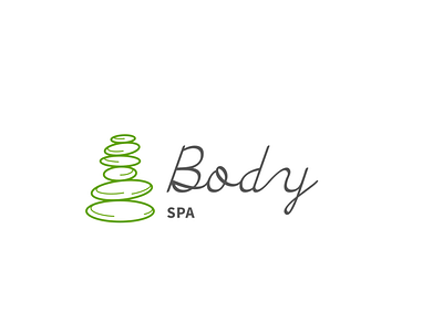 Massage Logo with Green Stones | Turbologo