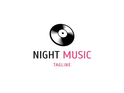 Logo with Vinyl Record | Turbologo beats brand design branding club design dj entertainment illustration logo logo design music musician nightclub record vector vinyl record