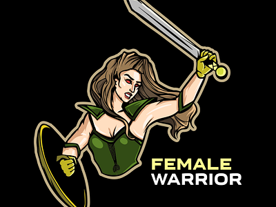 Logo with Female Warrior | Turbologo