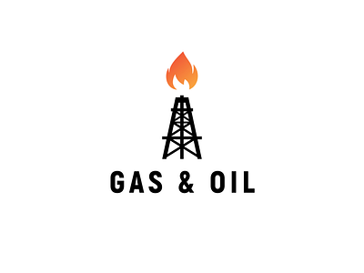 Logo with Oil Rig | Turbologo bonfire brand design branding design energy logo fire flame gas gas station illustration industry logo logo design oil oils tower vector