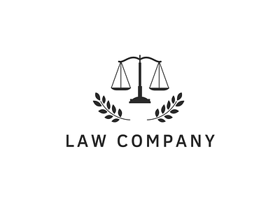 Law Logo with Balance | Turbologo advocate balance botanical brand design branding design illustration justice law law firm lawyer lawyers legal logo logo design protect vector