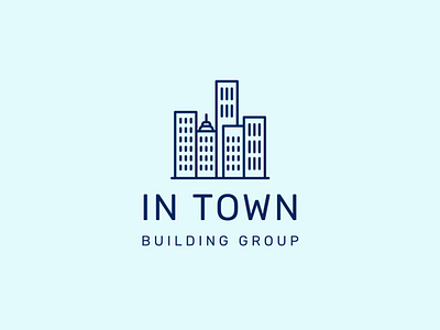 Logo with Blue Skyscraper | Turbologo architect architecture blue building brand design branding build building building team construction company construction logo constructor design home builder illustration logo logo design real estate real estate logo skyscraper vector