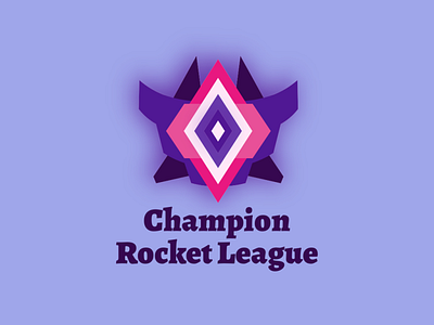 Rocket League Logo with Champion | Turbologo brand design branding champion clan design esports game game design gamer gaming gaming logo gaminglogo illustration logo logo design rocket league twitch vector